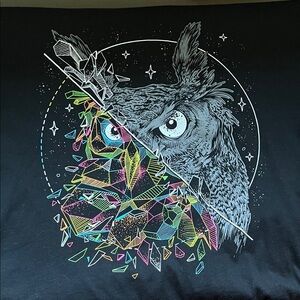 Into The Am Black Geometric Owl Tee